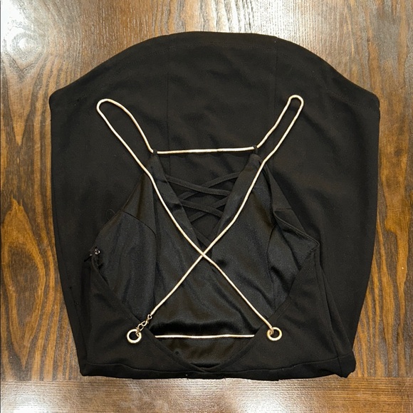 Chic Black Backless Dress - Picture 3 of 4